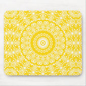 Tapis De Souris Motif de mandala jaune doré (Devant)