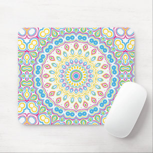 Tapis De Souris Motif de mandala multicolore coloré