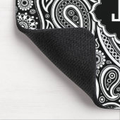 Tapis De Souris Motif de marguerite florale noir et blanc (Coin)