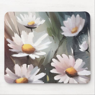 Tapis De Souris Motif de marguerites aquarelles