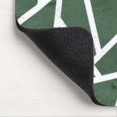 Tapis De Souris Motif de mosaïque vert et blanc (Coin)