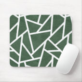 Tapis De Souris Motif de mosaïque vert et blanc (Avec souris)