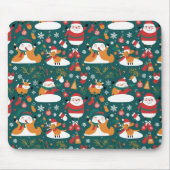 Tapis De Souris Motif de Noël à carreaux (Devant)