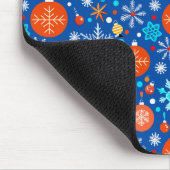 Tapis De Souris Motif de Noël bleu (Coin)