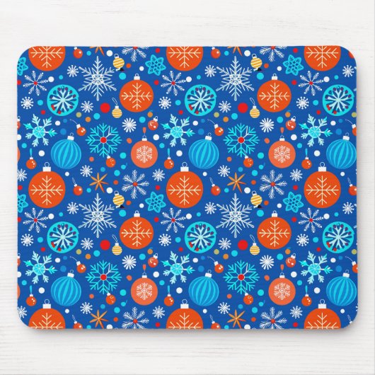 Tapis De Souris Motif de Noël bleu (Devant)