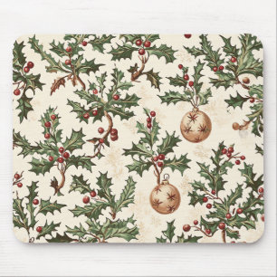Tapis De Souris Motif de Noël floral Poinsettia (6)