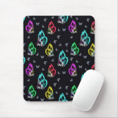 Tapis De Souris Motif de papillon noir coloré (Avec souris)