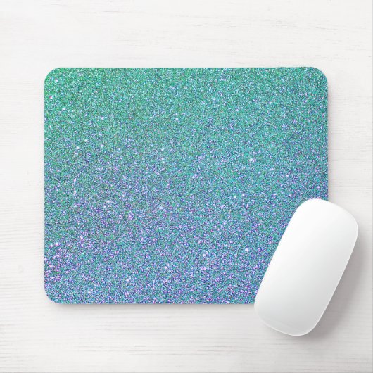 Tapis De Souris Motif de Parties scintillant Turquoise bleu vert t (Avec souris)