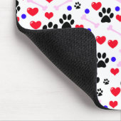 Tapis De Souris Motif De Pâtes, Pâtes De Chien, Pâtes Noires, Coeu (Coin)