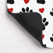 Tapis De Souris Motif De Pâtes, Pâtes Noires, Coeurs Rouges, Votre (Coin)