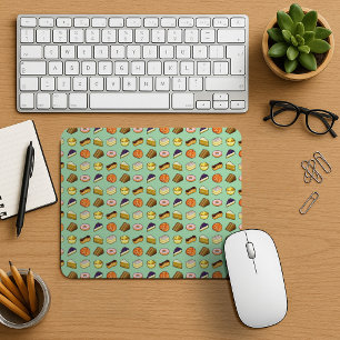 Tapis De Souris Motif de pâtisserie de gâteaux délicieux en pixel 