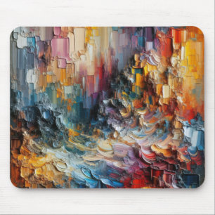 Tapis De Souris Motif de peinture épaisse texture