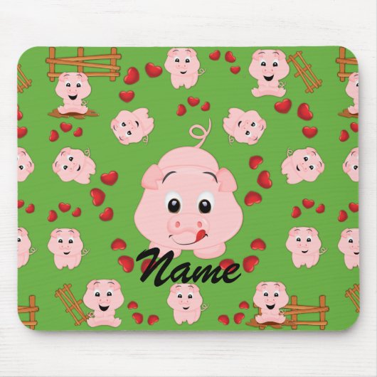 Tapis De Souris Motif de petits coeurs et de petites coeurs (Devant)