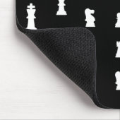 Tapis De Souris Motif de pièces d'échecs - noir et blanc (Coin)