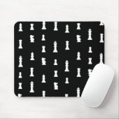 Tapis De Souris Motif de pièces d'échecs - noir et blanc (Avec souris)