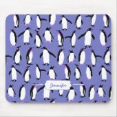 Tapis De Souris Motif de pingouin d'hiver mignon (Devant)