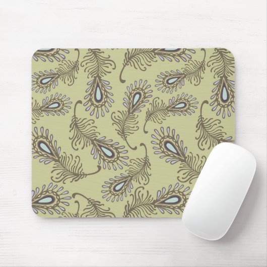 Tapis De Souris Motif de plume (Avec souris)