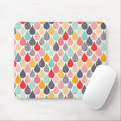 Tapis De Souris Motif de point d'art pop Raindrop (Avec souris)