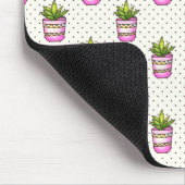 Tapis De Souris Motif de point Polka Succulent Aquarelle (Coin)