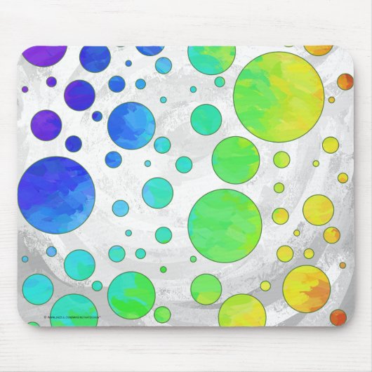 Tapis De Souris Motif de point Rainbow Icy Polka (Devant)