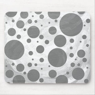 Tapis De Souris Motif de points Polka gris ardoise