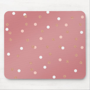 Tapis De Souris motif de pois rose élégant de rose de parties