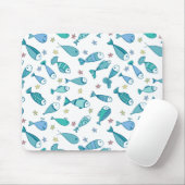 Tapis De Souris Motif De Poisson Et D'Amidon (Avec souris)