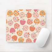 Tapis De Souris Motif de pomme rose et orange mignon (Avec souris)