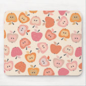 Tapis De Souris Motif de pomme rose et orange mignon (Devant)