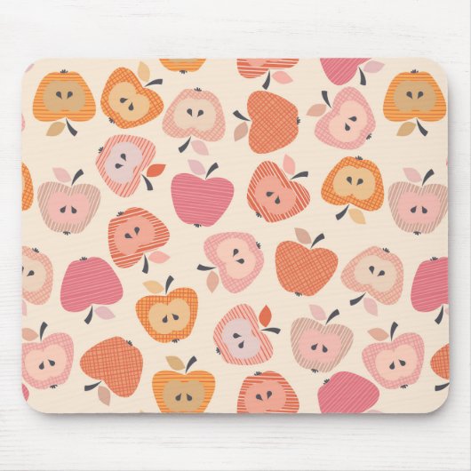 Tapis De Souris Motif de pomme rose et orange mignon (Devant)