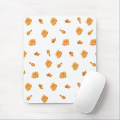 Tapis De Souris Motif de poulet et gaufres frits (Avec souris)