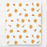 Tapis De Souris Motif de poulet et gaufres frits<br><div class="desc">Motif avec des illustrations inspirées de l'aquarelle de gaufres,  cuisses de poulet frites et ailes de poulet.</div>