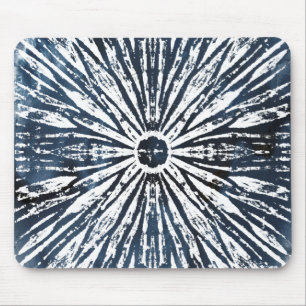Tapis De Souris Motif de radial d'encre d'indigo