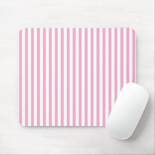 Tapis De Souris Motif de rayure verticale rose et blanc