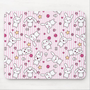 Tapis De Souris motif de rayures de kawaii