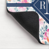 Tapis De Souris Motif de roses peint par | de monogramme (Coin)