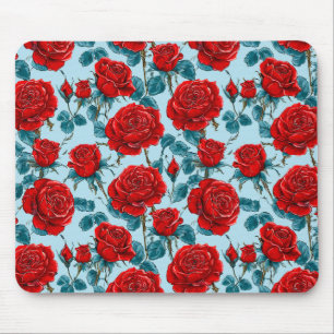 Tapis De Souris Motif de roses rouges