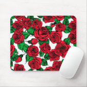 Tapis De Souris Motif de roses rouges (Avec souris)