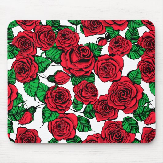 Tapis De Souris Motif de roses rouges (Devant)