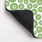 Tapis De Souris Motif de roue étoile - Avocado vert sur blanc (Coin)