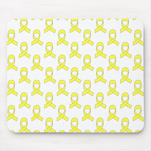 Tapis De Souris Motif de ruban jaune (Devant)