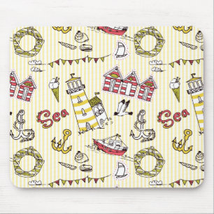 Tapis De Souris Motif de scène de la plage de Cute