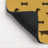 Tapis De Souris Motif de silhouettes de Dachshund (Dachsies à chev (Coin)
