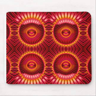 Tapis De Souris Motif de sphères d'énergie orange et rouge