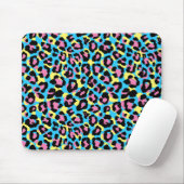 Tapis De Souris Motif de Spots Neon Leopard (Avec souris)