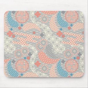 Tapis De Souris motif de style japonais. Illustration.