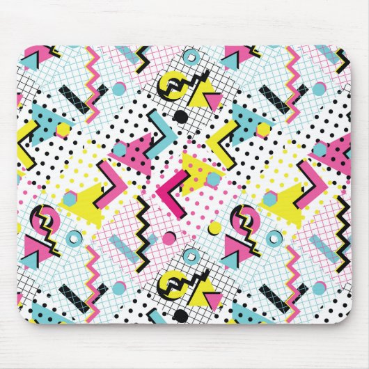 Tapis De Souris Motif de style postmoderne Memphis (Devant)
