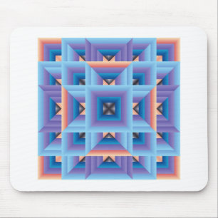Tapis De Souris Motif de surface composée 3 en bleu et violet