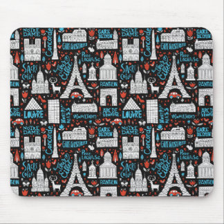 Tapis De Souris Motif de symboles de la France |