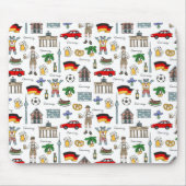 Tapis De Souris Motif de symboles de l'Allemagne | (Devant)